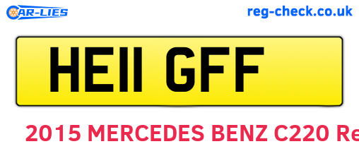 HE11GFF are the vehicle registration plates.