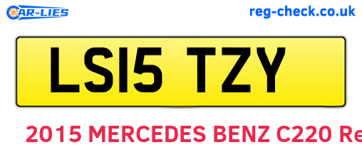 LS15TZY are the vehicle registration plates.