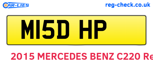 M15DHP are the vehicle registration plates.