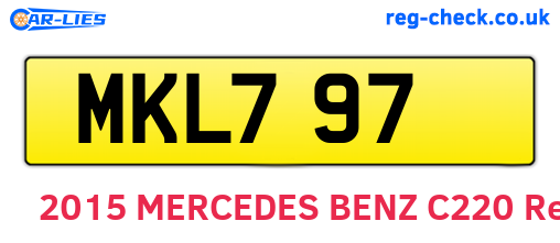 MKL797 are the vehicle registration plates.