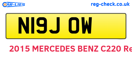 N19JOW are the vehicle registration plates.