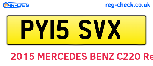 PY15SVX are the vehicle registration plates.