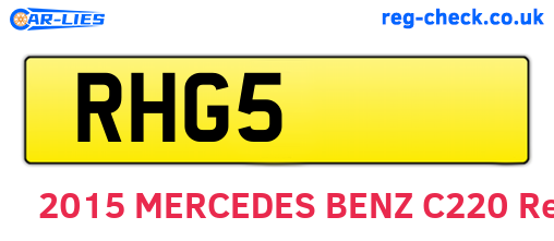 RHG5 are the vehicle registration plates.