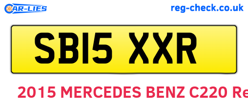 SB15XXR are the vehicle registration plates.
