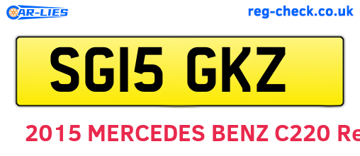 SG15GKZ are the vehicle registration plates.