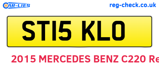 ST15KLO are the vehicle registration plates.