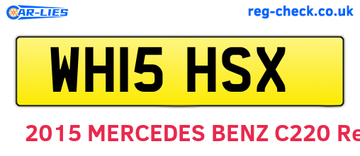 WH15HSX are the vehicle registration plates.