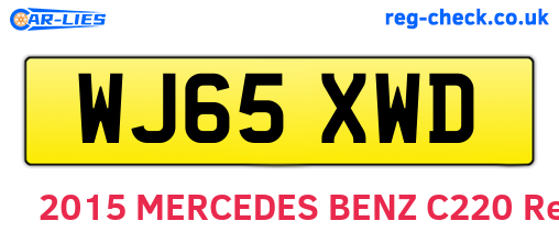 WJ65XWD are the vehicle registration plates.