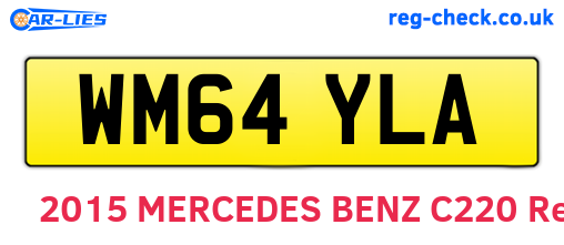 WM64YLA are the vehicle registration plates.