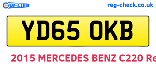 YD65OKB are the vehicle registration plates.