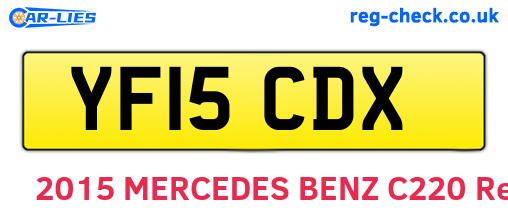 YF15CDX are the vehicle registration plates.
