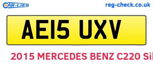 AE15UXV are the vehicle registration plates.