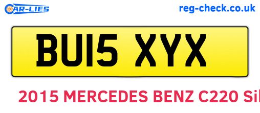 BU15XYX are the vehicle registration plates.