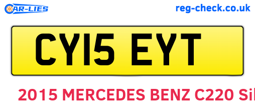 CY15EYT are the vehicle registration plates.