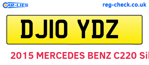 DJ10YDZ are the vehicle registration plates.