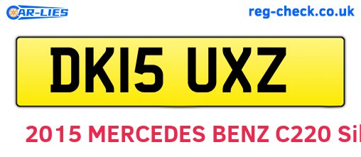 DK15UXZ are the vehicle registration plates.