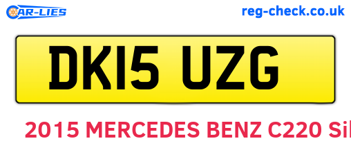 DK15UZG are the vehicle registration plates.