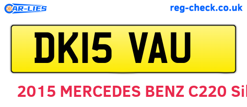 DK15VAU are the vehicle registration plates.