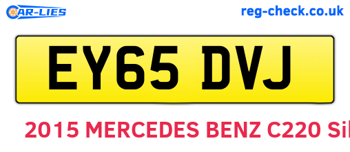 EY65DVJ are the vehicle registration plates.