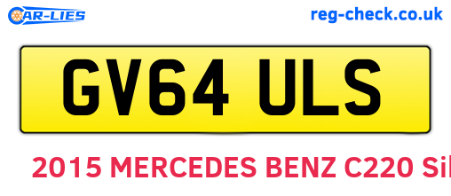 GV64ULS are the vehicle registration plates.