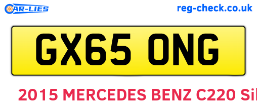 GX65ONG are the vehicle registration plates.