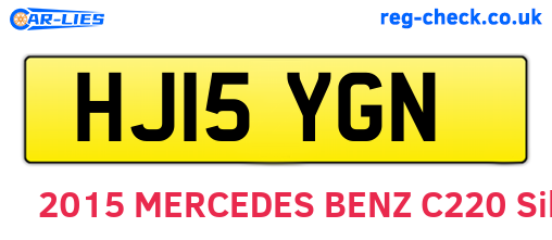 HJ15YGN are the vehicle registration plates.