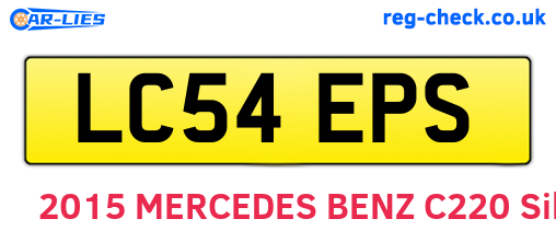 LC54EPS are the vehicle registration plates.