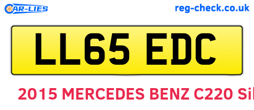 LL65EDC are the vehicle registration plates.