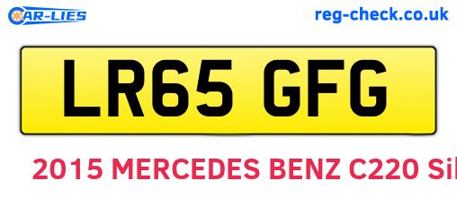 LR65GFG are the vehicle registration plates.