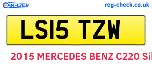 LS15TZW are the vehicle registration plates.