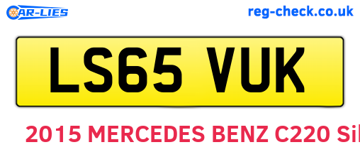 LS65VUK are the vehicle registration plates.