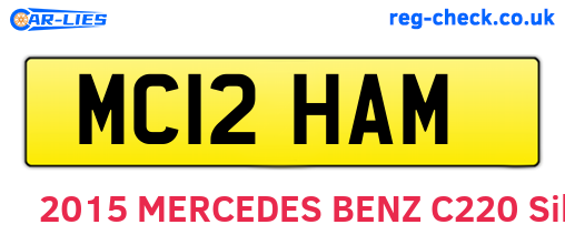 MC12HAM are the vehicle registration plates.