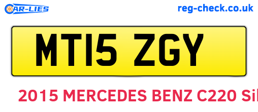 MT15ZGY are the vehicle registration plates.