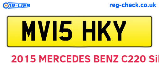 MV15HKY are the vehicle registration plates.