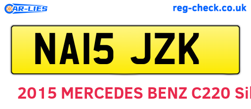 NA15JZK are the vehicle registration plates.