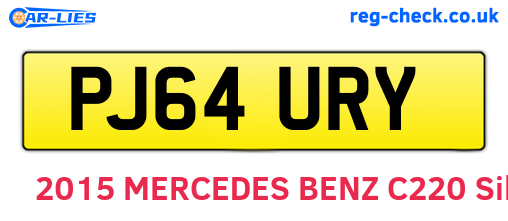 PJ64URY are the vehicle registration plates.