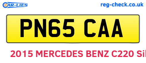 PN65CAA are the vehicle registration plates.