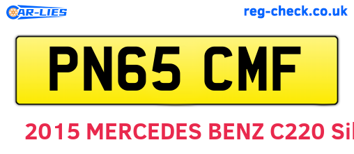 PN65CMF are the vehicle registration plates.
