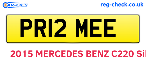 PR12MEE are the vehicle registration plates.