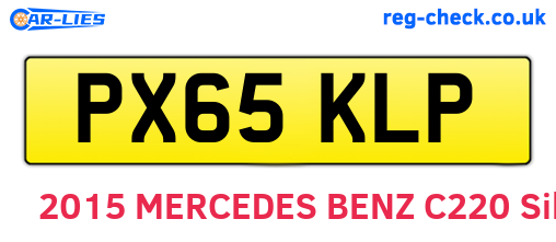 PX65KLP are the vehicle registration plates.