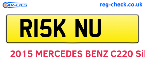 R15KNU are the vehicle registration plates.