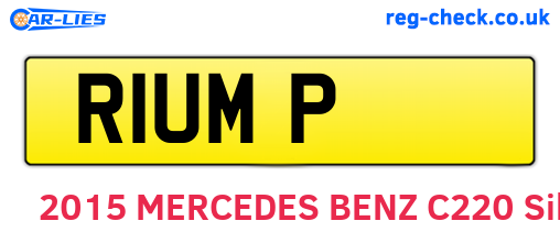 R1UMP are the vehicle registration plates.
