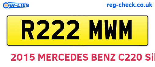 R222MWM are the vehicle registration plates.