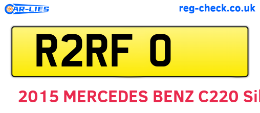 R2RFO are the vehicle registration plates.