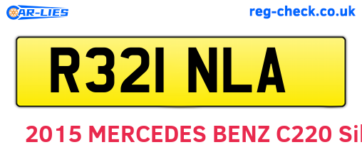 R321NLA are the vehicle registration plates.
