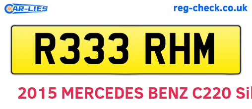R333RHM are the vehicle registration plates.