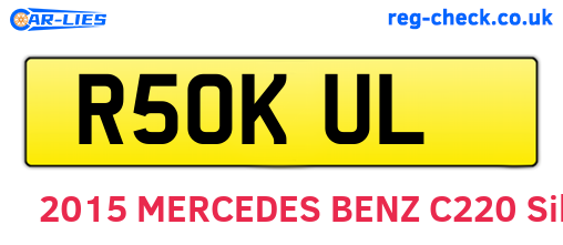 R50KUL are the vehicle registration plates.
