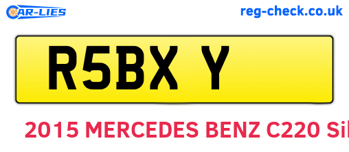 R5BXY are the vehicle registration plates.