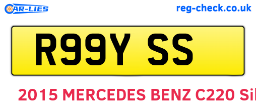 R99YSS are the vehicle registration plates.