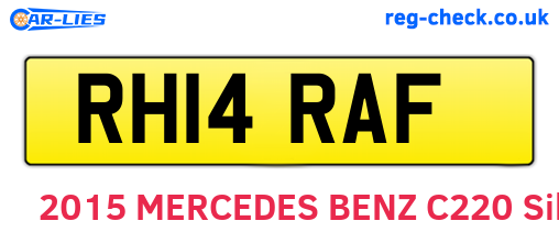 RH14RAF are the vehicle registration plates.